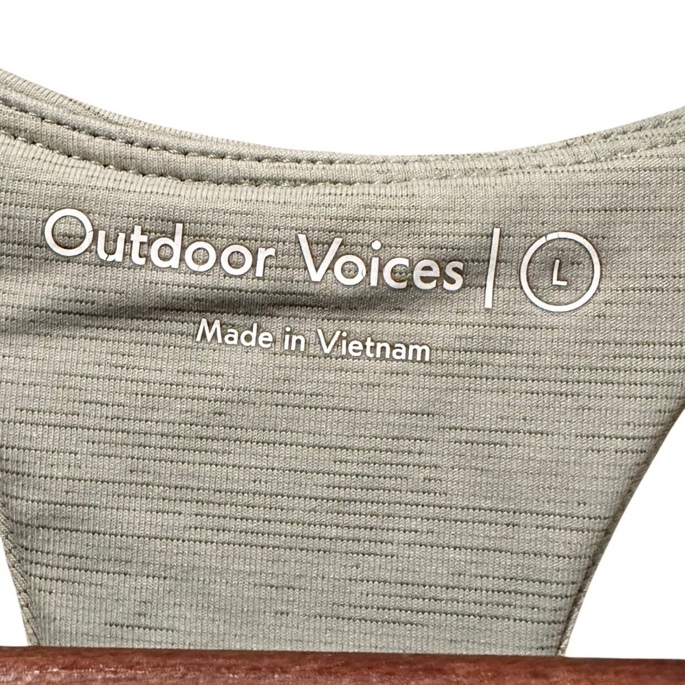 Outdoor Voices Crop Top Sports Bra  Colorblock Light And Dark Green Size Large - Picture 5 of 7